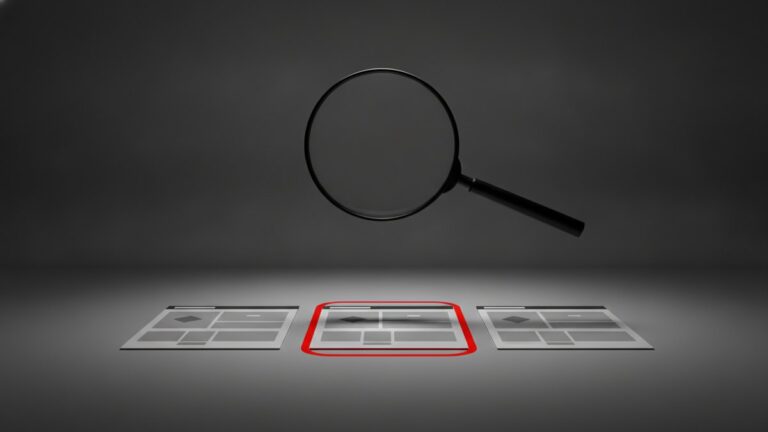 Choisir une agence web : loupe comparant plusieurs sites