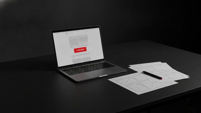 Création d'un site internet pour PME : maquette web et croquis wireframe