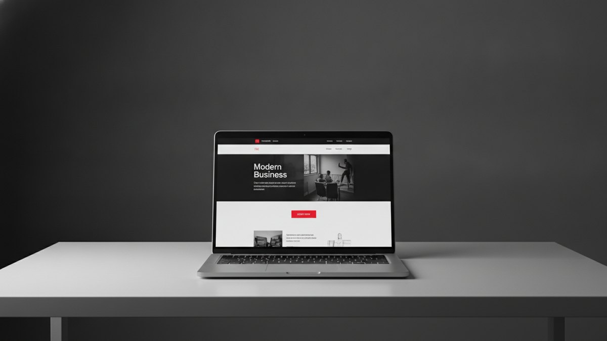 Site internet professionnel moderne avec un bouton d'appel à l'action